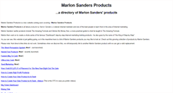 Desktop Screenshot of marlonsandersproducts.com