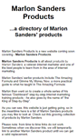 Mobile Screenshot of marlonsandersproducts.com