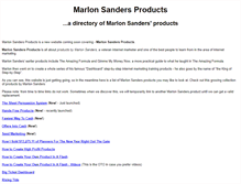 Tablet Screenshot of marlonsandersproducts.com